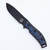 Custom GTI 4.5 - PVD Coated - Blue & Black Marbled Carbon Fiber & G10