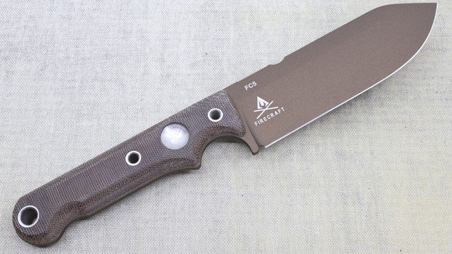 Custom FC5 - Bronze Cerakote - Brown Canvas Micarta Handle