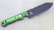 Custom FC5 - Black Cerakote - Black / Green G10 Handle