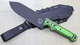 Custom FC5 - Black Cerakote - Black / Green G10 Handle