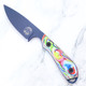 Custom M1 Caper - Vivid Blue PVD - G10 Burl