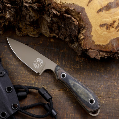 Custom M1 Caper - S90V - FDE PVD Coated - Camo Micarta