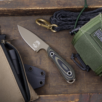 Custom M1 Caper - S90V - FDE PVD Coated - Black & O.D. Green G10