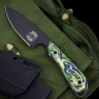 Custom M1 Caper - S90V - Black DLC Coated - Burled G10 / Carbon Fiber