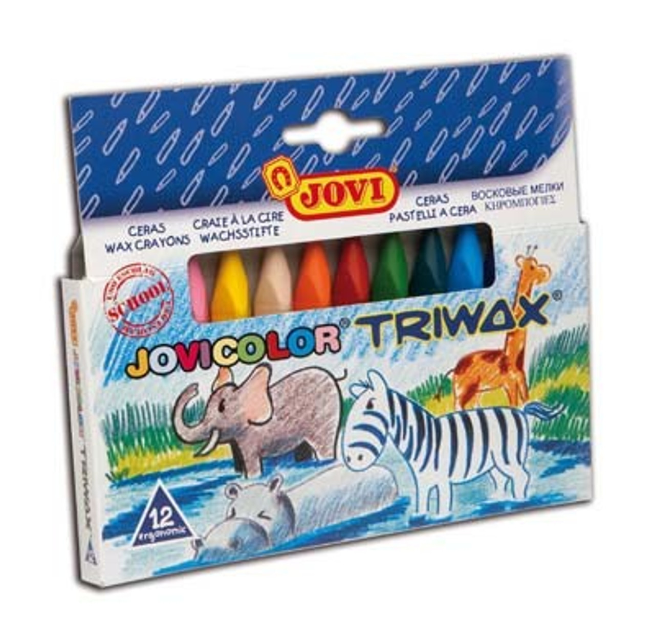 Jovi Wax Crayons Thick X12 