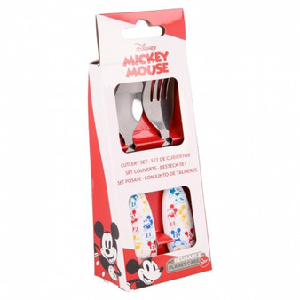 Mickey 2Piece Mettalic Cutlery Set