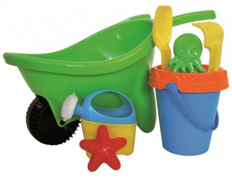 Green Wheelbarrow + bucket+accesories