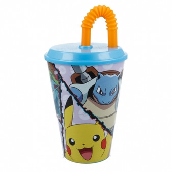 Pokemon sport tumbler with straw