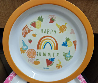 Happy Summer microwave plate 22cm