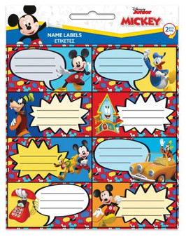 Mickey & Friends name labels x16
