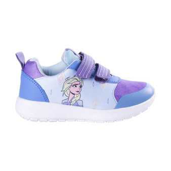 Frozen purple running shoes