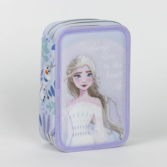 Frozen ice filled 3 zip pencilcase 