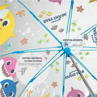 Baby Shark Transparent Manual Umbrella