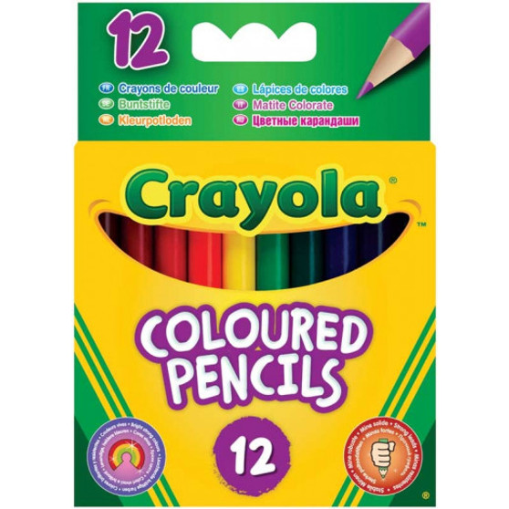 Crayola- 12 Half Length Coloured Pencils