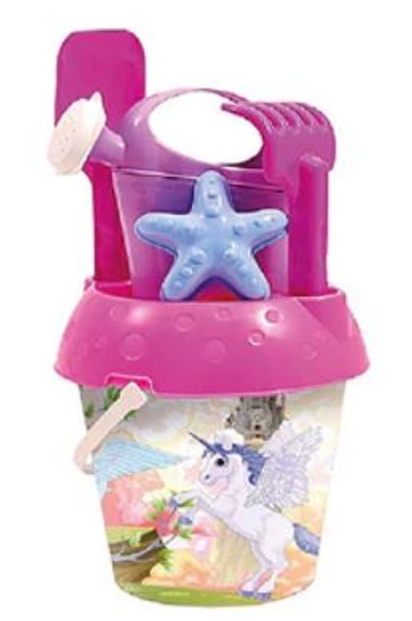 Unicorn 18cm bucket with watering can