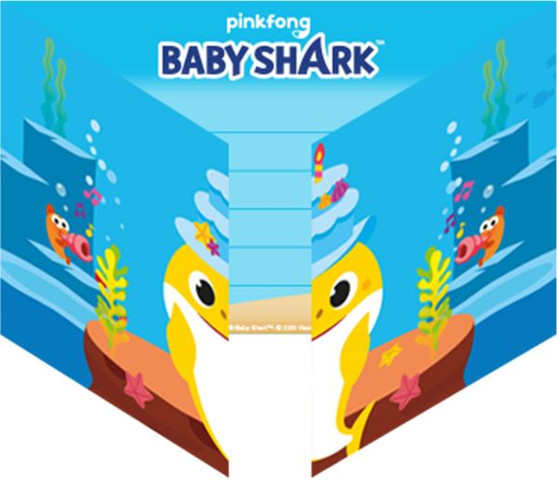 Baby Shark Invitations and Envelopes
