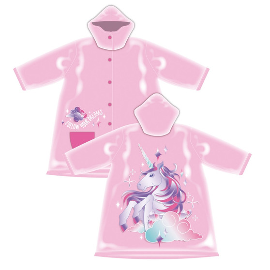 Unicorn Pink Pvc raincoat