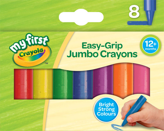 My First Easy grip Jumbo Crayons x8