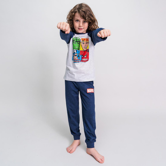 Marvel navy blue long sleeve pjs