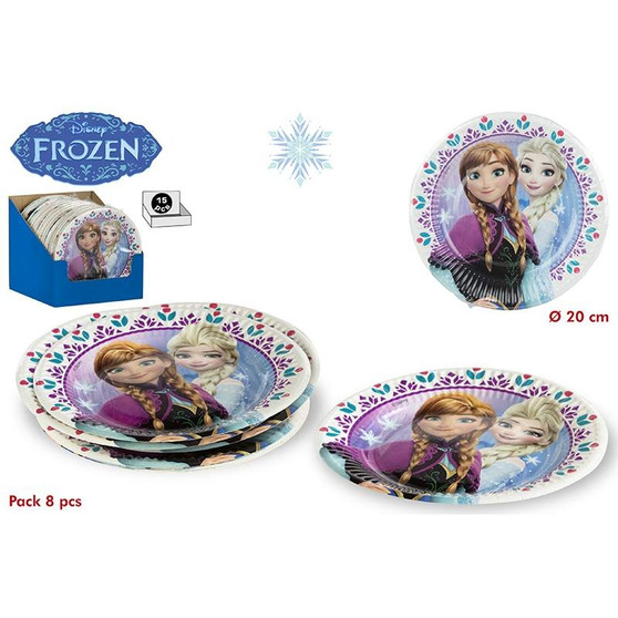 Frozen dessert plates x8 19.5cm