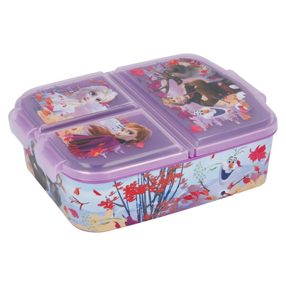Frozen purple multi compartment lunchbox