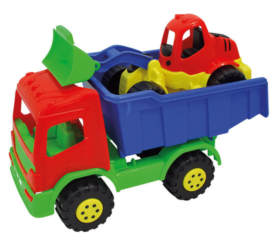 Coloured Truck with bulldozer