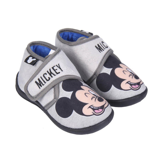 Mickey Grey velcro bed slipper