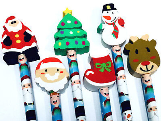 Christmas pencil with topper