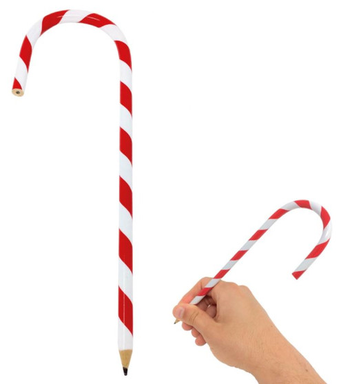 Candy cane wooden pencil
