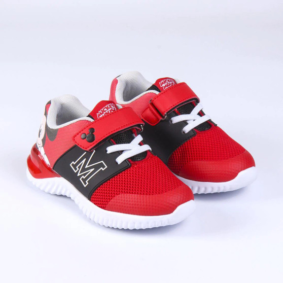 Mickey Red sport shoes with light