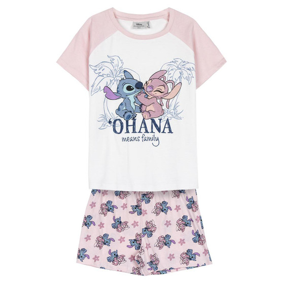 Stitch + Angel summer pink pyjamas