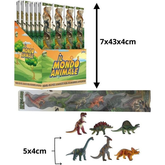 Dinosaur figure set in tube 