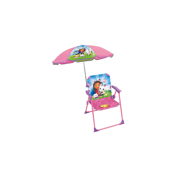Gabbys dollhouse chair with umbrella