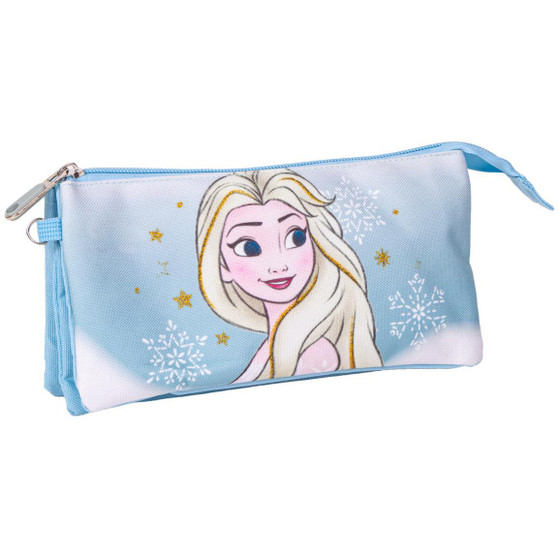 Frozen Elsa light blue 3 zip pencilcase 