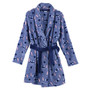 Stitch fleece bathrobe