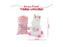 White unicorn soft toy + blanket