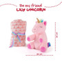 Pink unicorn soft toy + blanket