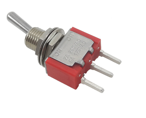 Mini-Toggle Switch SPDT(ON-ON) PC Pin Std Lever - synthCube