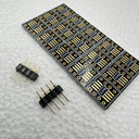Gold SOIC8 TSOP8 SSOP8 TSSOP8 MSOP8 to DIP8 Dual Single Op-Amp Adapter with Gold Headers