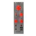 MS-20 style voltage-controlled filter silver panel with large Frequency and Resonance knobs and multiple CV inputs.