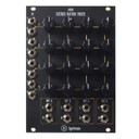 8-in, 8-out compact matrix mixer black module for complex stereo signal routing.