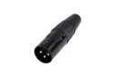 XLR Connectors 3P  CBL CONN BLACK/GOLD - M and F