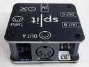 The OXI Split, MIDI breakout box, is an efficient and inexpensive solution for users whose setup relies on MIDI connections.