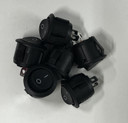 Rocker Switch SPST 20A (AC) 125V Panel Mount Snap-In Black Indicator