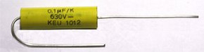 Iskra KEU 1012 0.1uF Axial Film Cap 630V 10%