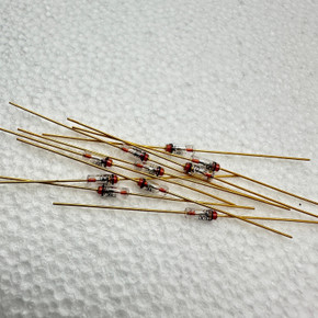 1N963 12V Zener Diode, Gold Legs, Glass Case