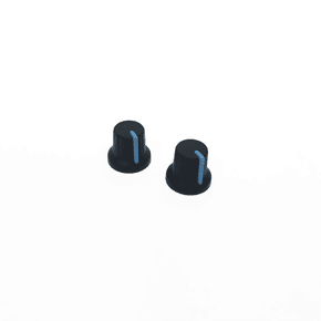 Knob, 16mm Soft Touch Round Black/White Line D-Shaft Knob, 16mm Soft Touch Round Black/White Line D-Shaft