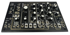 The 0-COAST music synthesizer is a single voice patchable synthesizer. Its name reflects the fact that it utilizes techniques from both the Moog and Buchla paradigms