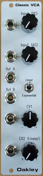 Oakley Modular Classic VCA Discrete core voltage controlled amplifier