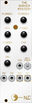 The Shaver Mystery module contains two BBD based Flanger circuits. One is set by a pot, the other is voltage controlled